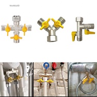 【GRCEKRIN】Valve 1/2Inch 3-way Distributor Double Switch Ball For 2 Or 3 Connections
