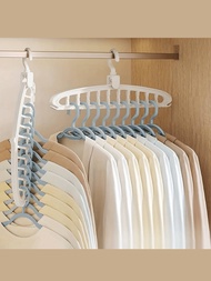 1入組節省空間多孔衣架,適用於家庭、宿舍和旅行-可折疊的褲子、襯衫和衣服烘乾架