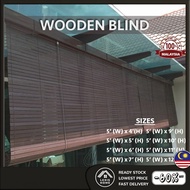 ♠Lexis Wooden Blind 5' (W) X 4' (H) - 12' (H)   (Bidai Kayu)❂