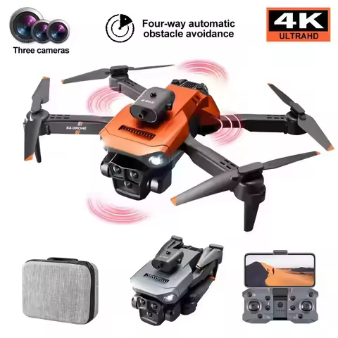 K6 Max Drone 8K WIFI GPS Professinal Three Cameras Wide Angle Optical Flow Four-way Obstacle Avoidan