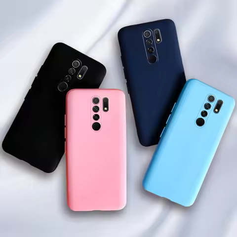 For Xiaomi Redmi 9 Case Redmi9 Global Cover INS Fashion New Solid Color Liquid Silicone Phone Case F