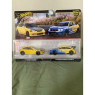 Hot Wheels Twin Pack Honda Civic (EK9) & Honda Type R. (Japan sticker)