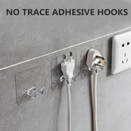Socket Plug Hook Transparent Strong Self Adhesive Door Wall Hangers Towel Handbag Hooks Plug Hook Ki
