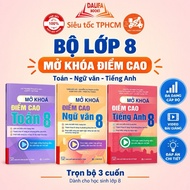 Book - Complete set of 3 books Unlocking high scores in Math - Literature - English grade 8
