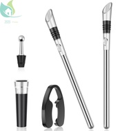 Bottle Chiller Rod Stainless Steel Wine Cooler Stick Wine Chiller Stick With Stopper for White Wine 