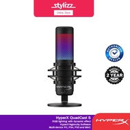 HYPERX QUADCAST S RGB USB Condenser Microphone Anti-Vibration Shock Mount 4 Polar Patterns Pop Filter Gain Control