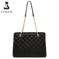 FOXER Women Big Size Top Handle Bag Classic Shoulder Bag Large Capacity Commute Lady