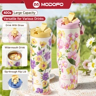 MODOFO 40oz Tumbler Insulated Tumbler with Straw Christmas Gift Aesthetic Tumbler Thermos Bottle The