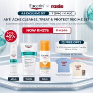 [Free Rosie Number One Girl Crop Top] Eucerin Anti Acne Cleanse, Treat & Protect Regime Set / Euceri