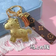 Goods in stock2026 Year of the Horse Pure Gold 999 Immediately rich Mobile Phone Chain Lanyard Gold 