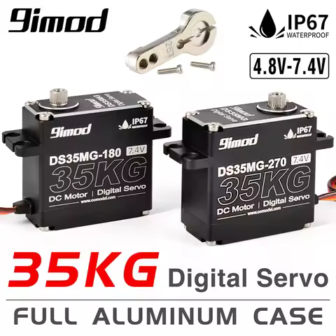 9imod DS35MG 35kg Waterpoof Servo 180°/270° Full Aluminum Case Stainless Steel Gear High Torque for 