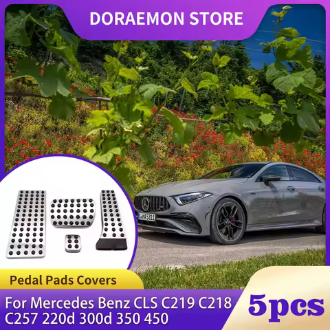 Car Stainless Steel Pedal for Mercedes Benz CLS C219 C218 C257 220d 300d 350 450 Non-slip Brake Foot