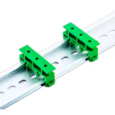 50pair 35mm Din Rail Type PCB Bracket Panel Mounting Base PCB Circuit Board Bracket Holder Carrier C