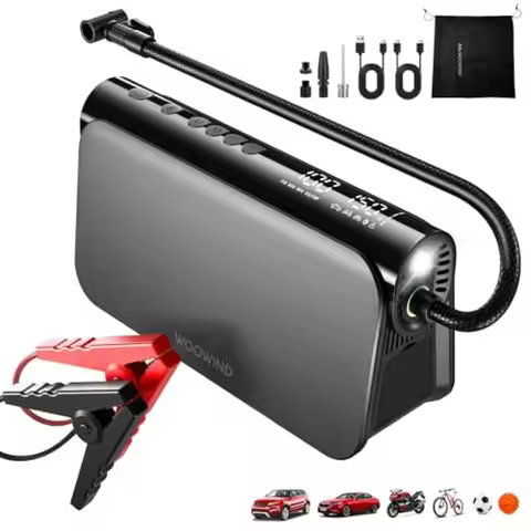 3-in-1 Jump Starter with Air Compressor 65W Power Bank 150 PSI Portable Tire Inflator for 6.0L Gas 3