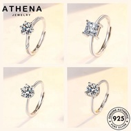 ATHENA JEWELRY Silver 925 Diamond Adjustable Ring Perempuan Cincin Women Moissanite Original Fashion M150