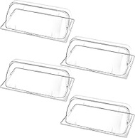 Ziliny 4 Pcs Clear Chafing Dish Cover Full Size Roll Top Bakery Pan Display Cover Clear Plastic Chaf