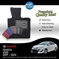 TOYOTA VIOS ( 2019 - 2022 ) Car Coil Mat Koil Mat Karpet Kereta Pre Cut Or Side Lining Car Mat Anti-