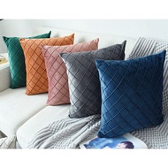 Luxurious Hand Pleat cushion cover 30x50/40x40/45x45/50x50/60x60cm Velvet Decorative Lattic Cushion Cover Solid Color Pillowcase Livingroom Sofa Couch Cozy Throw Pillow Cover