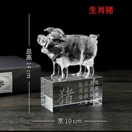 十二生肖水晶12鼠牛虎兔龙蛇马羊猴鸡狗猪生日礼物属相摆件定制dpo2645.my