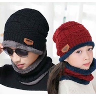 Fashion Wool Hat for Men and Women with Scarf, xoilac hood