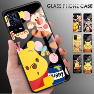 For OPPO A55 4G A95 A94 A74 A54 A54S Reno 5F Cartoon (Winnie The Pooh) Soft Silicone Edge Hard Case 