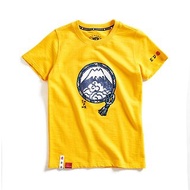 江戶勝 日系 忍者系列 注連繩LOGO印花短袖T恤-女裝 (黃色) #上衣