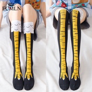 ECMLN New Trendy Chicken Feet Socks for Women Fitness Sports Casual Socks Funny Over-knee Socks
