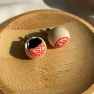 手作台南傳統黑糖椪餅耳環