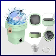 8L Foldable Washing Machine 3 Pin UK Plug Portable Mini Washing Machine 2 in 1 Bras Underwear Socks 