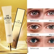 ANJO 24K Gold Eye Cream 40ml. เพิ่มความชุ่มชื่น รอบดวงตา เต็มร่องลึกรอบดวงตา