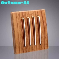 TOMBOL Hotel Switch 4 gang button 2 way artistic design Wood Grain Motif BEST