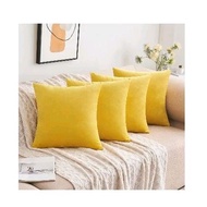 [YELLOW] Suede Sofa Cushion Cover 40x40 45x45 50x50