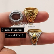 TITANIUM RING DIM 12X16 Cincin Titanium Anti Karat