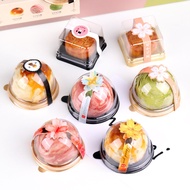 Dessert Packaging Box Pastry Egg Yolk Puff  Moon Cake Plastic Tray Casing with Cover Packaging Box Round Square Brownies Box