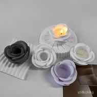 Jiahuimei Rose Candlestick Silicone Mold Flower Plaster Candle Holder Abrasive ToolDIYCement Flower Pot Vase