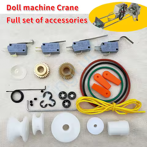 10 Piece Crane Machine Parts Claw Machine Kit Parts Micro Switch Crane Rope Gear Crane Machine Parts