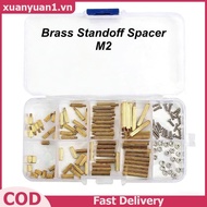 XUAN Standoff Screw Nut Assortment Kit M2 120Pcs Brass Nylon for Custom PC Build Motherboard Install