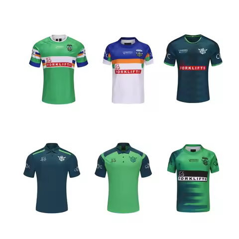 2025 Canberra Raiders Men's Home/Away/Training Jersey Rugby Jersey Customize