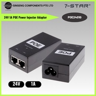 7-STAR* 24V 1A PoE Injector Power Over Ethernet Adapter | POE2401G
