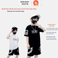 Summer boys' clothes, Toboy summer boys' clothes made of cool cotton, size 18-50kg, short sleeve bab