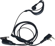 BVMAG Walkie Talkie Earpiece with Mic,G Shape 2 pin Headset for Baofeng BF-888S UV-5R BF-F8HP BF-F9 