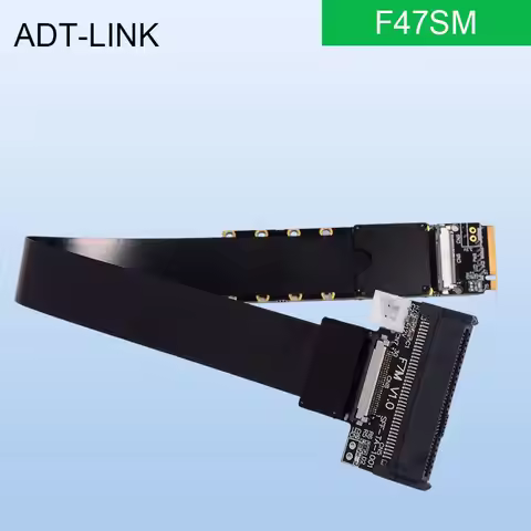 ADT-LINK M. 2 NVMe to U.2/U.3/E1.S/E3.S SSD Adapter Extension Cable PCIe 5.0x4 Supports Gen5 12V Pow