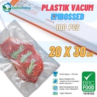DELKOCHOICE VACUUM EMBOSSED PLASTIC | FOOD VACUUM | VACUUM BAG EMBOSED DELKOCHOICE 20X30