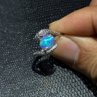 天然澳寶戒指，衣索比亞澳寶戒指，蛇形澳寶戒指，銀澳寶戒指