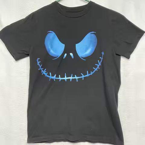 2025 Disney Tim Burton's Nightmare Before Christmas Jack T-Shirt Size S Skull Tees Tops Unisex Cotto