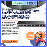 TP-LINK Tplink 8 POE + 8 RJ45 Port Omada Gigabit Ethernet LAN IP Network POE Switch 8 10/10/1000m 8