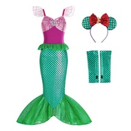 <901>Girl Princess Dress Little Mermaid Costumes Dresses for Girls Kids