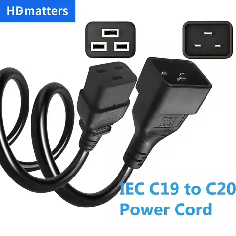 IEC C19 to C20 Power Cord Heavy Duty IEC 320 C19 to IEC 320 C20 Extension Power Cable Power Lead EC 