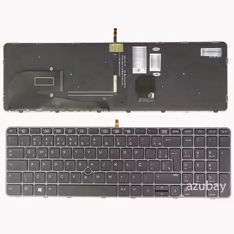 Backlit Keyboard For HP Zbook 15u G3 G4, Elitebook 755 G3 G4 / 850 G3 G4，French AZERTY Brazilian Por