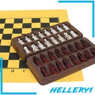 [Hellery1] Chess Set Classic Learning Resin Chess Pieces for Party Adults